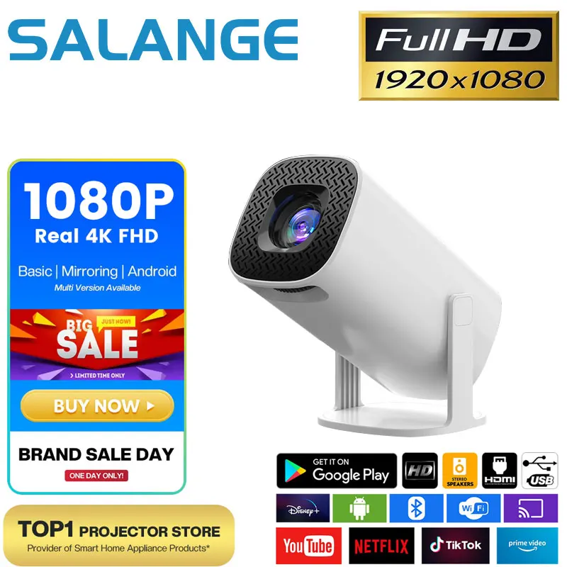 Salange P30 proiettore 4K 1080P Android 11 WiFi 6 BT Smart Mini proiettore portatile supportato HDMI-USB compatibile Beamer