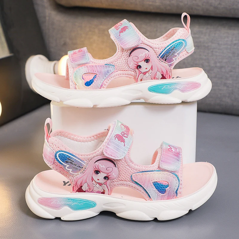 

Cute Cartoon Pattern Sandals for Girls Outdoor Sports Sandals Light-weighted Running Sandals