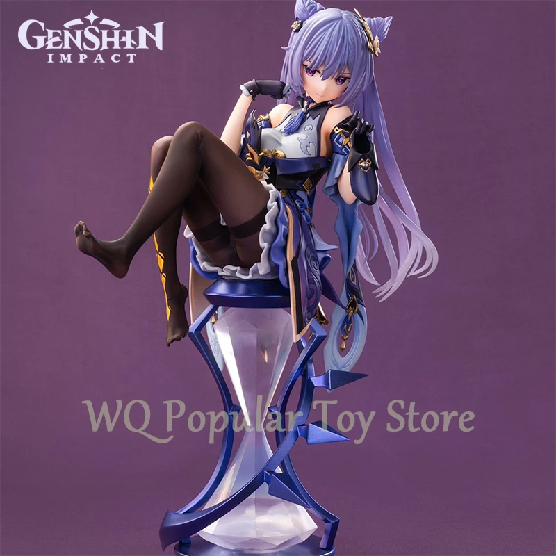 Genshin Impact Anime Figure Keqing Figures Sexy Girl Pvc Models Gk Statues Dolls Collection Desk Decorations Toys Birthday Gifts