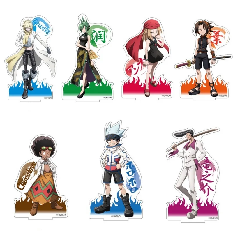 New style Anime SHAMAN KING Acrylic Stands Figure AMIDAMARU Yoh Asakura Character Model Plate Desk Decor Standing Toy Gift