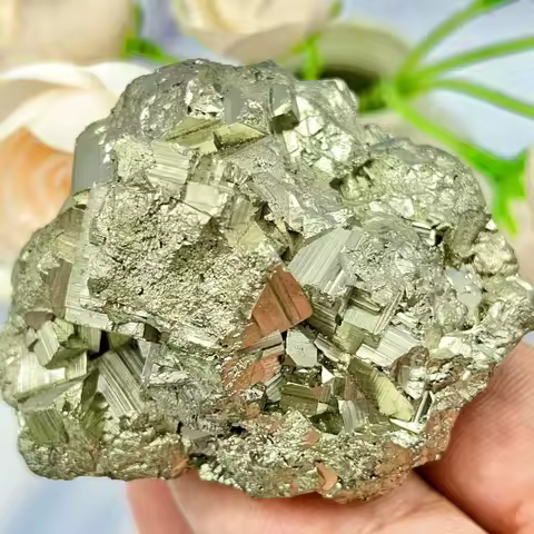Natural High Quality Pyrite Ore Stone Crystal Mineral Specimen Pyrite Cube Cluster Energy Healing Collection Enthusiasts Gifts