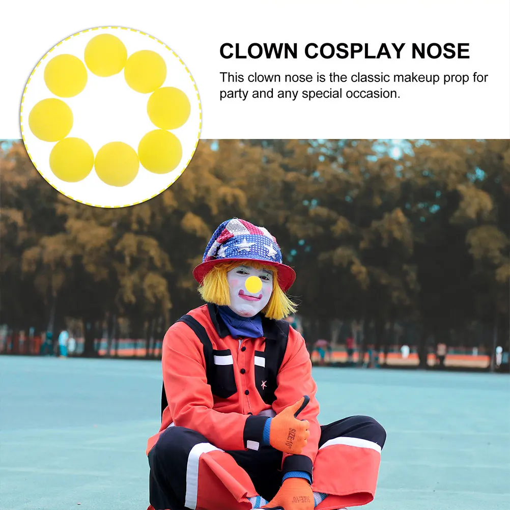 

40pcs Clown Nose Prop Sponge Lightweight Reusable Circus Cosplay Carnival Party Costume Accessory Portable Small for Halloween