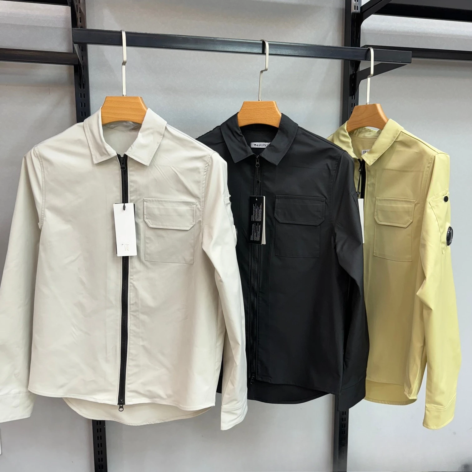 New Casual Minimalist Glasses Loose Long Sleeved Lapel Zipper Cardigan Shirt Youth Men's Shirt