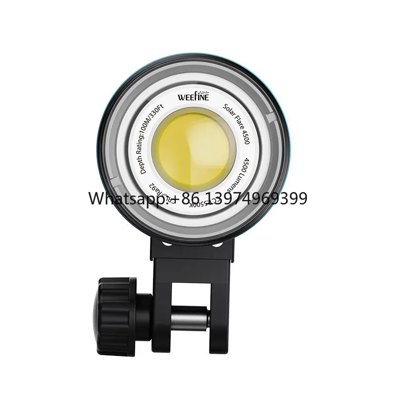 WEEFINE  SolarFlare 4500 WF102  Underwater Dive Flashlight WIDE-ANGLE DIVING VIDEO LIGHT