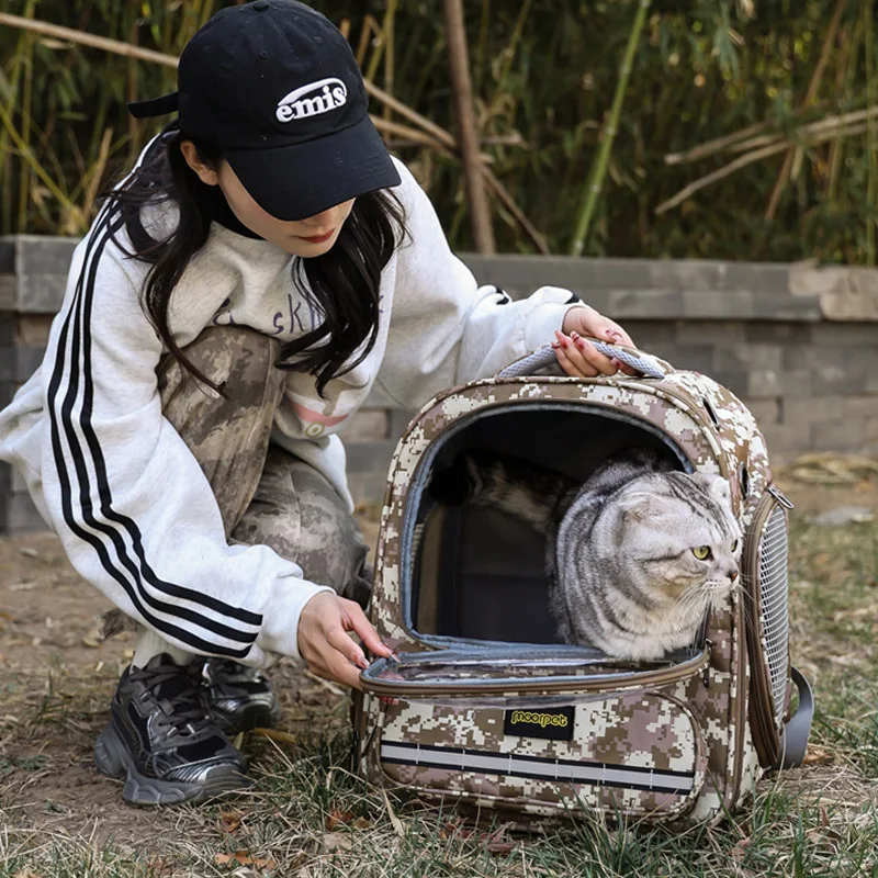 Pet Cat Backpack Astronaut Transparent Carrying Bag Space Capsule Cats Package For Cat Puppy Breathable Kitten Outdoor Bags