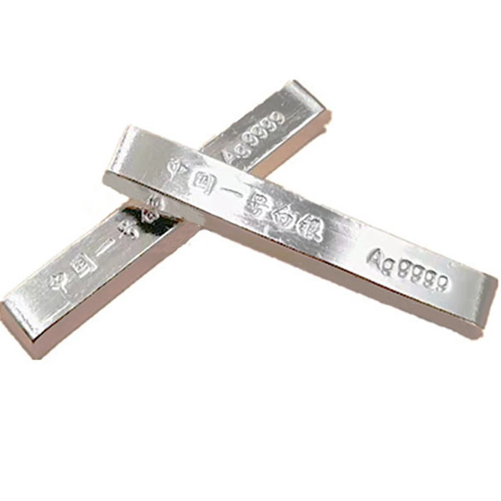1pcs real pure silver bar10g 20g 30g 50g silver ingot bar with stamp silver bullion for accessories