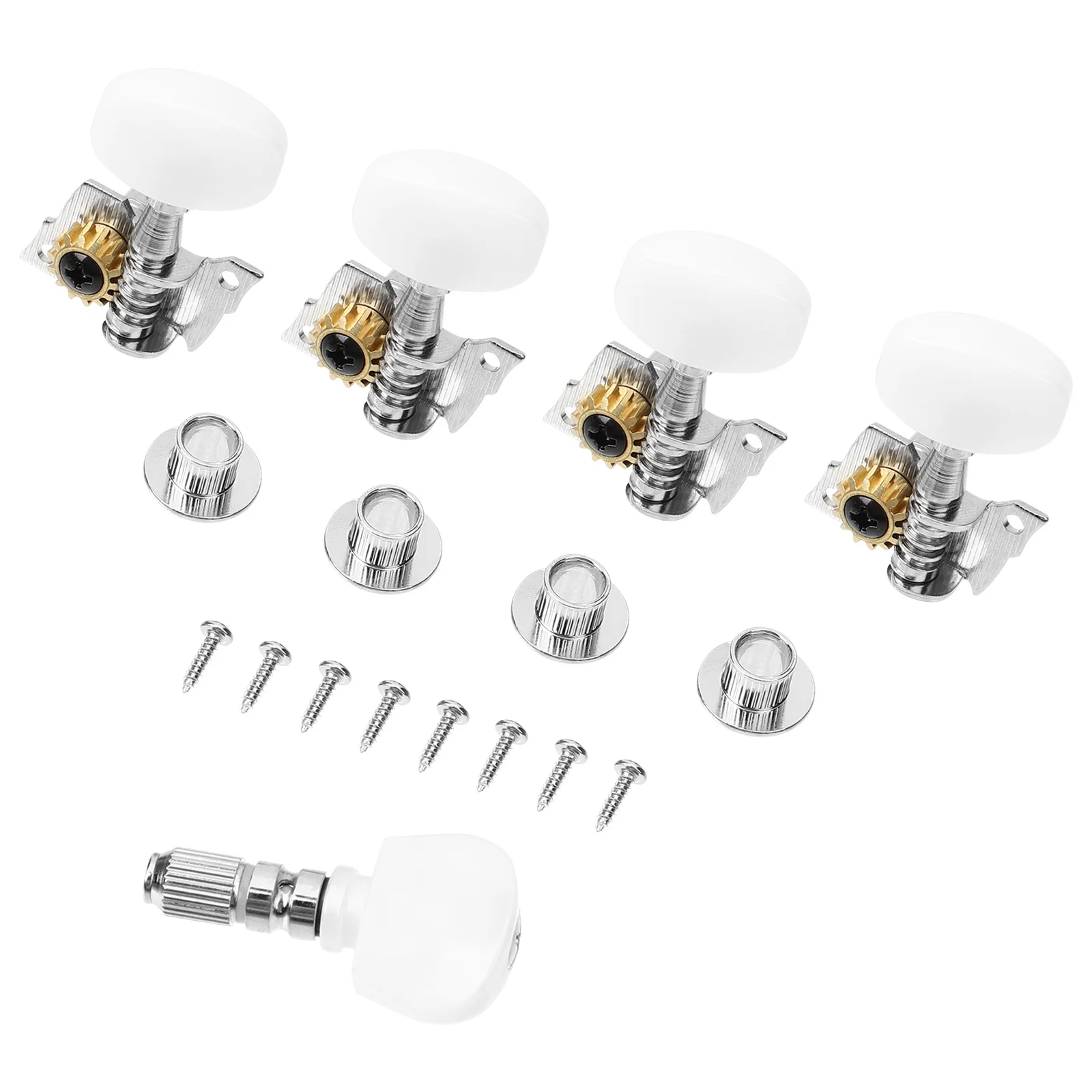 

1 Set Banjo Tuning Pegs Silver Zinc Alloy Durable Rust Resistant Easy Install Replacement For Banjo Guitar Instrument Parts