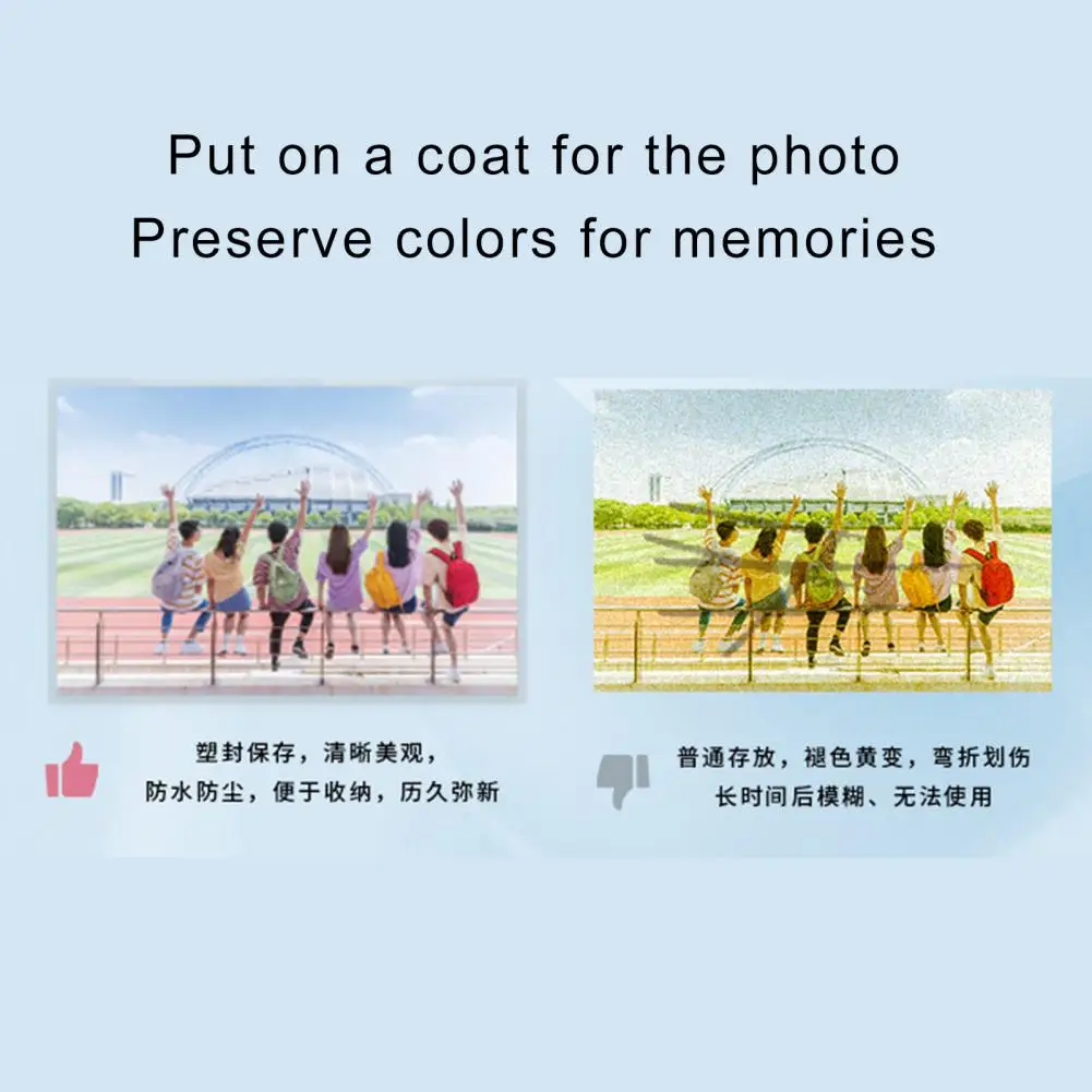 Plastic Laminating Film 100 Pcs A4 Size Laminating Sheets Scratch-resistant Waterproof Pouches for Certificates Photos Awards