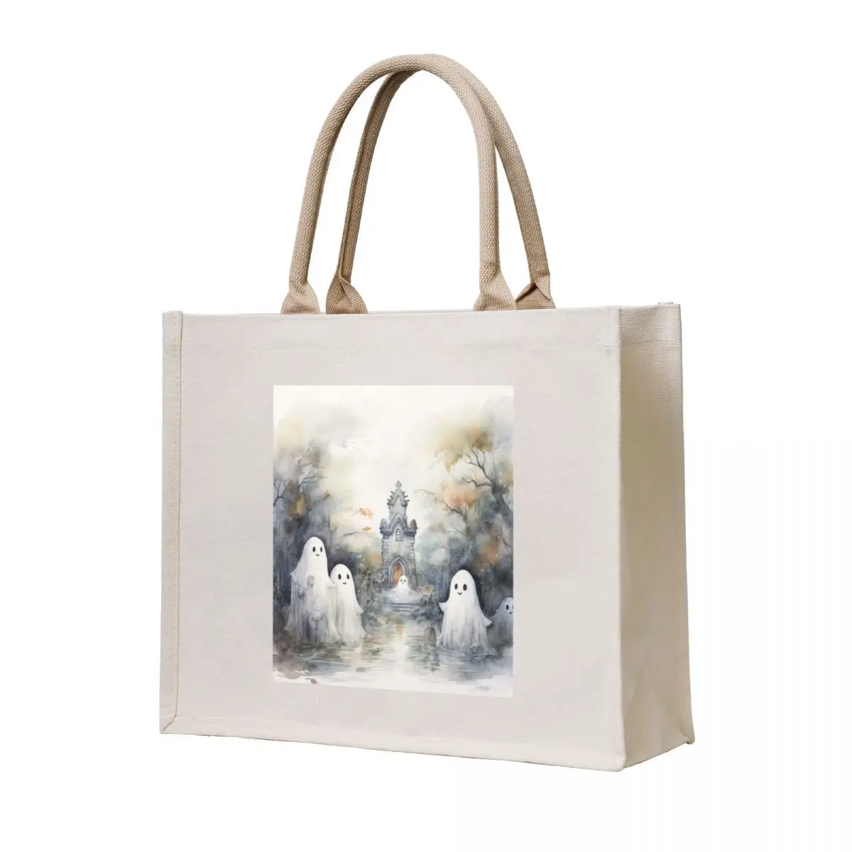 

Playful Spirits in a Misty Graveyard 1 Tote Bag Woman shopper bag tote bags men woman shopping bag