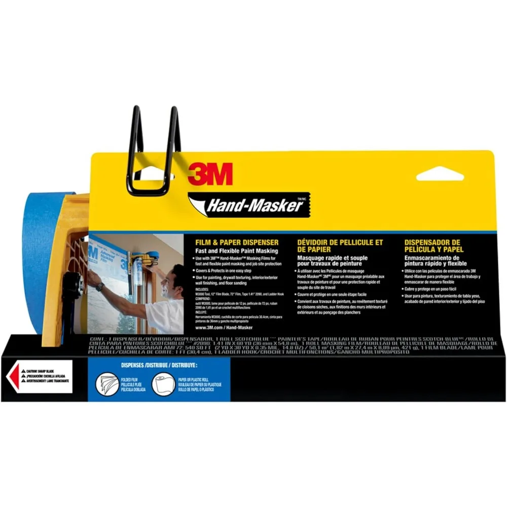 Klebeband- und Abdeckfolien-Spender-Set für den Oberflächenschutz vor Farbspritzer