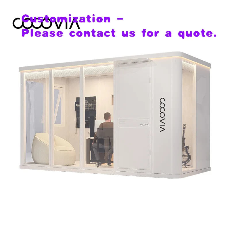 custom.COCOVIA Outdoor Room Aluminum Alloy Self-assembled House with Flat Roof and Double Tempered Glass Popup U