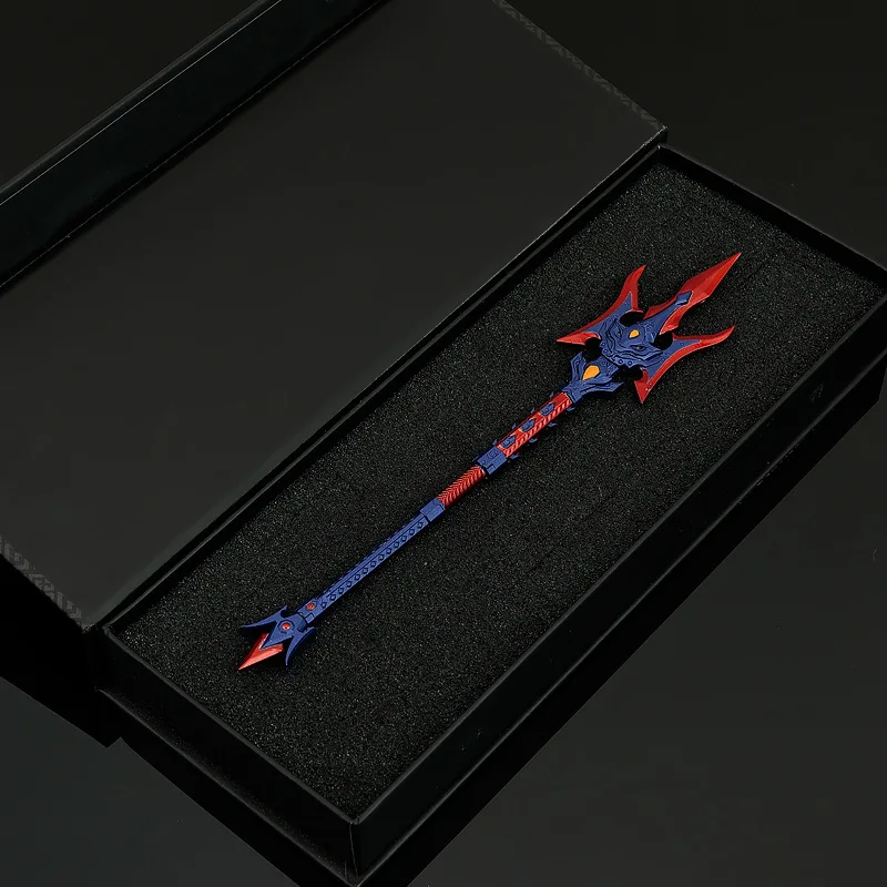 22cm/8.66in Cross Fire Game Peripheral Lu Bu Fang Tian Hua Ji Weapons Metal Craft Toy Sword Desktop Display Gift for Girl Boys