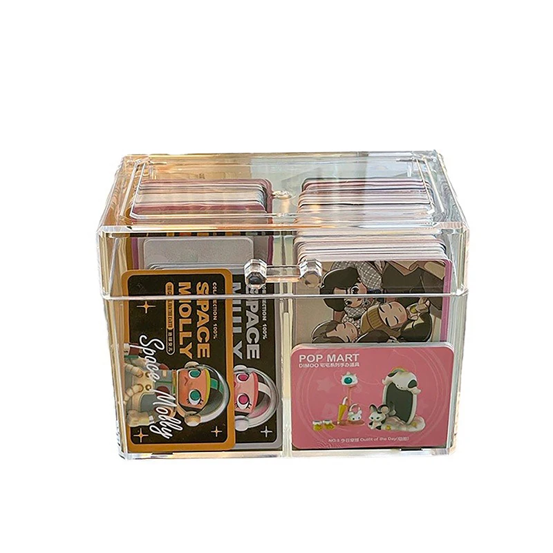 Creative Photocard Box Transparent Idol Photo Card Case Card Storage Organizer Plastic Storage Box School Statione