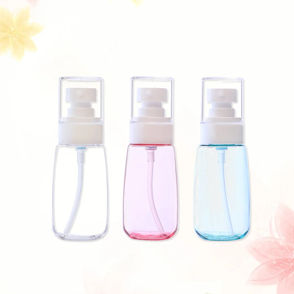 3Pcs Spray Bottle Travel Size U Shaped Mist Spray Bottle Thick Bottom Empty 60ml Airless Makeup Spray Bottle Clear Refillable Tr