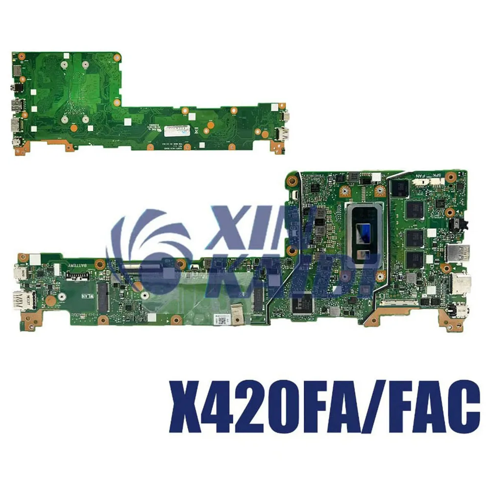 I3 I5 I7 Laptop MotherBoard For Asus Vivobook 14 X420FA X420FAC F420FA A420FA X420F Notebook Systemboard CPU 4G 8G 16G RAM