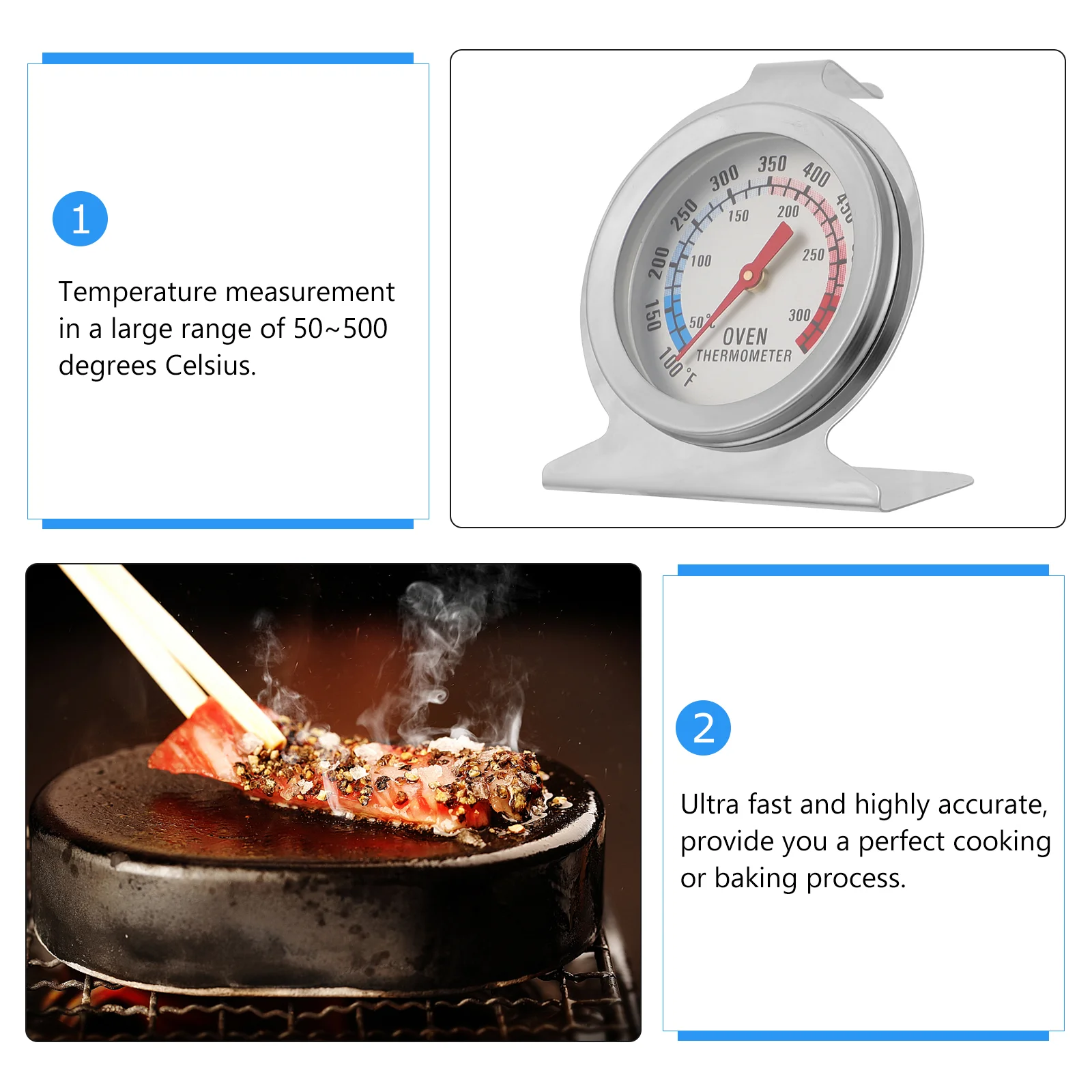 Termometer Digital memanggang, pengukur suhu Bbq, termometer Digital, memanggang barbekyu, Oven, baja anti karat