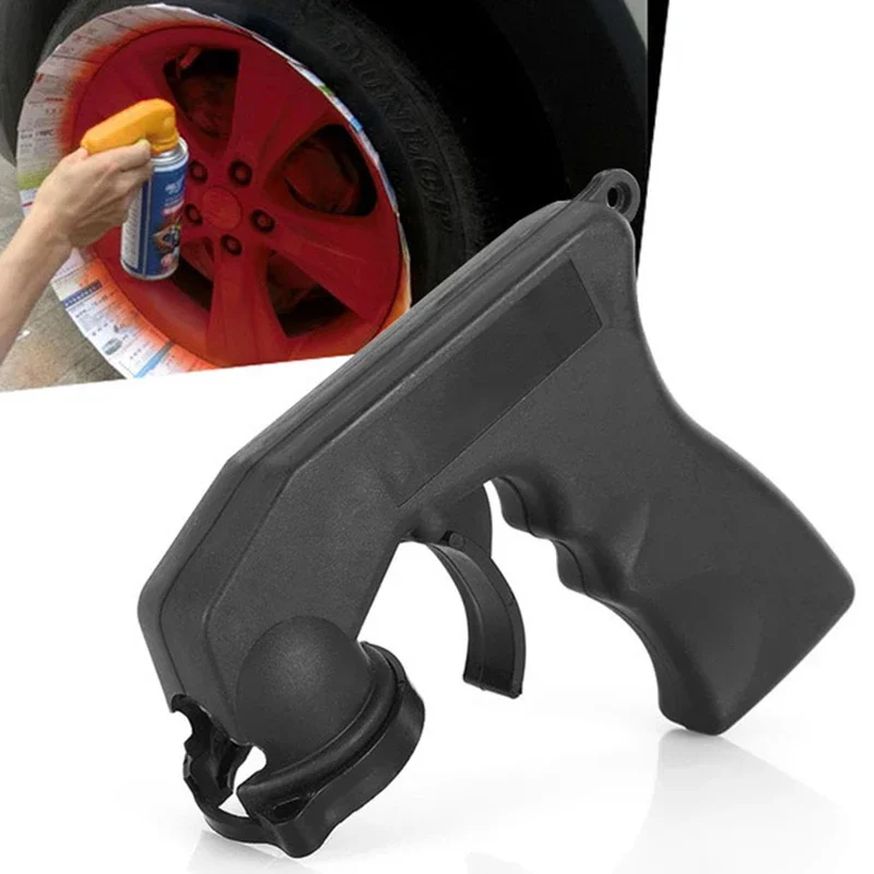 Car Painting Paint Tools Spray Adaptor Paint Care Aerosol Spray Gun Handle with Full Grip Trigger Clamping Ring Auto Repair Tool