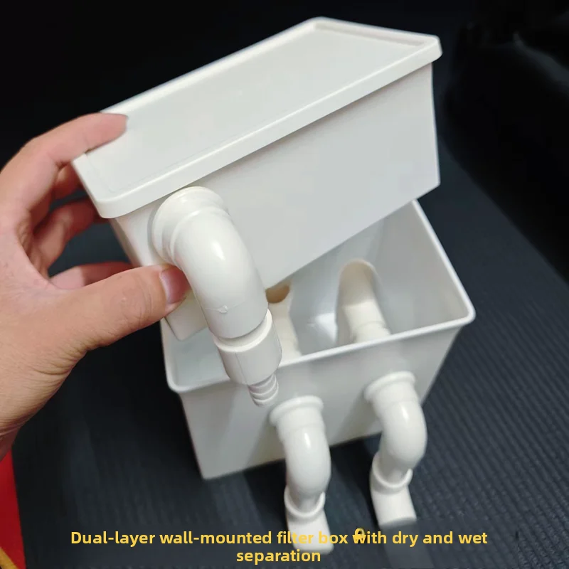 

Wall-Mounted Three-In-One Aquarium Filter External Drip Flow Aquarium Cycling Box DIY Wet And Dry Separation Aquarium Equipment