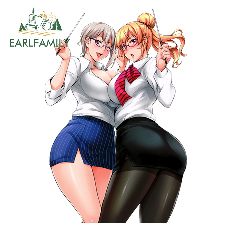 

EARLFAMILY 13см X 8.7см Сексуальная наклейка-декорация для автомобиля с изображением девушки-воительницы в стиле Накири Эрина/Алис, виниловая пленка, гоночный дизайн