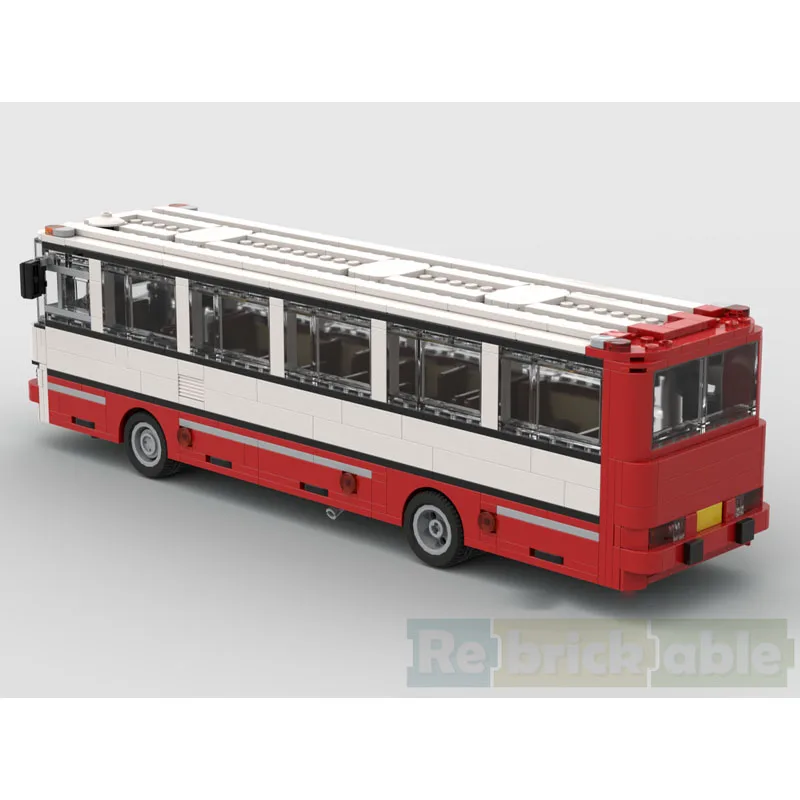 

MOC-245681 New City Transportation Bus Brick Model 988 Parts MOC Creative Boys Children's Birthday Christmas Toy Gift