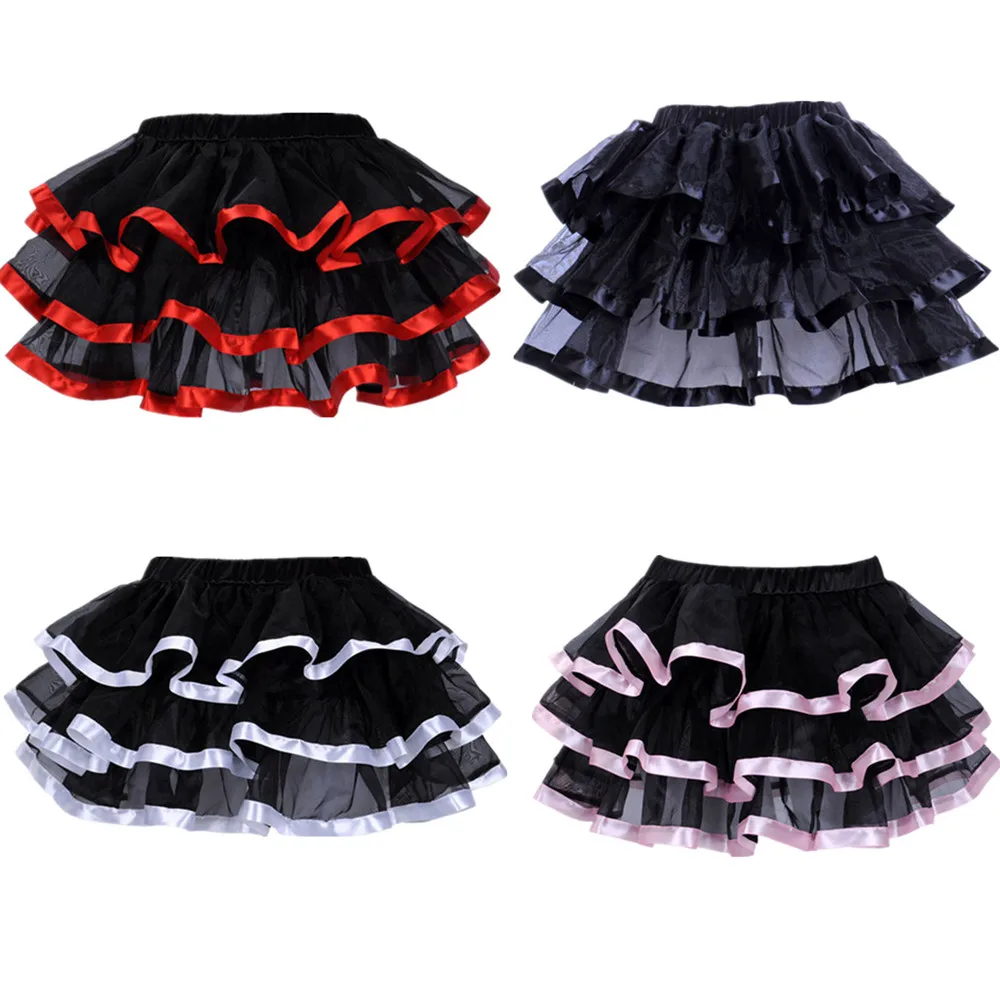 Women's Elastic Petticoat Extra Fluffy Skirt Petticoat Burlesque Mesh Sexy Micro Mini Tutu Skirt Girl's Performance Dance Skirts