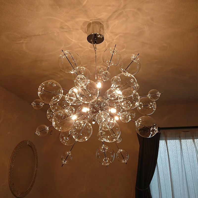 Nordic LED Dandelion Chandelier, Iluminação Do Ouriço Do Mar, Lâmpada Pingente Moderna, Luminária para Restaurante, Decoração De Casa, G9, 110V,