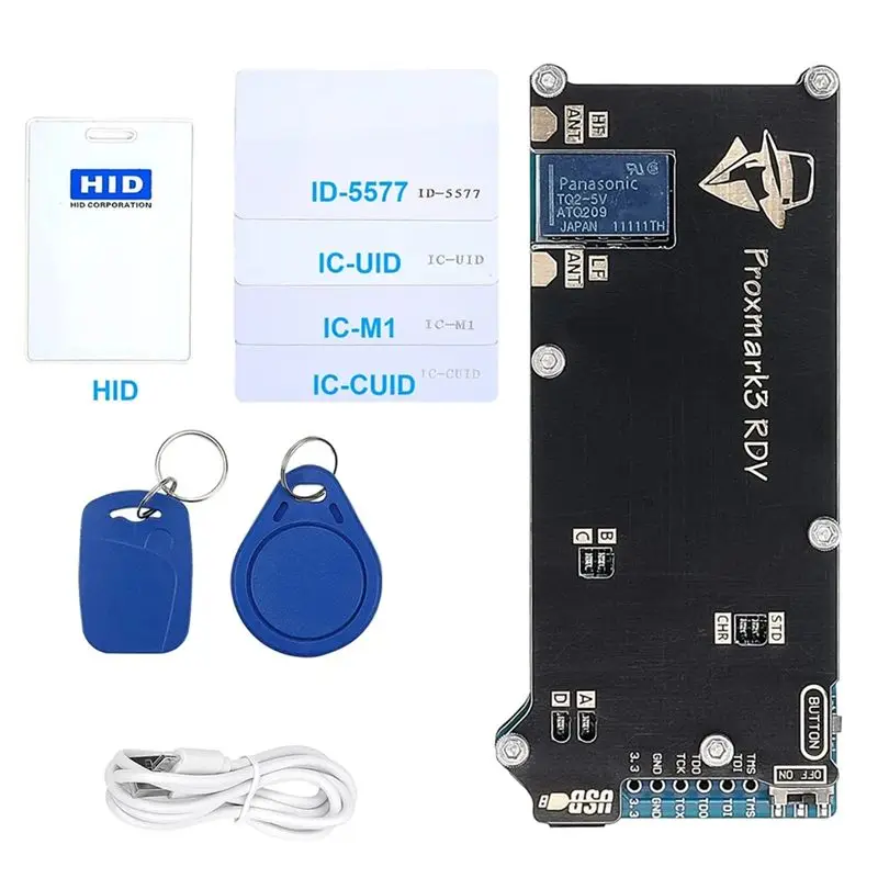 ABZZ-125Khz 13.56Mhz считыватель-записыватель-дубликатор RFID Proxmark3 RDV2 с памятью 512K, комплект для разработки PM3 DEV Encoder