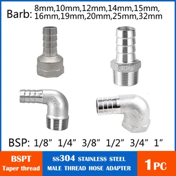 Sanitair aansluiting 1/4 1/2 (6 8 10 12 15 20mm) 304 Roestvrij Staal Mannelijke Vrouwelijke Schroefdraad Fitting Slang Sanitair Pijp Elleboog