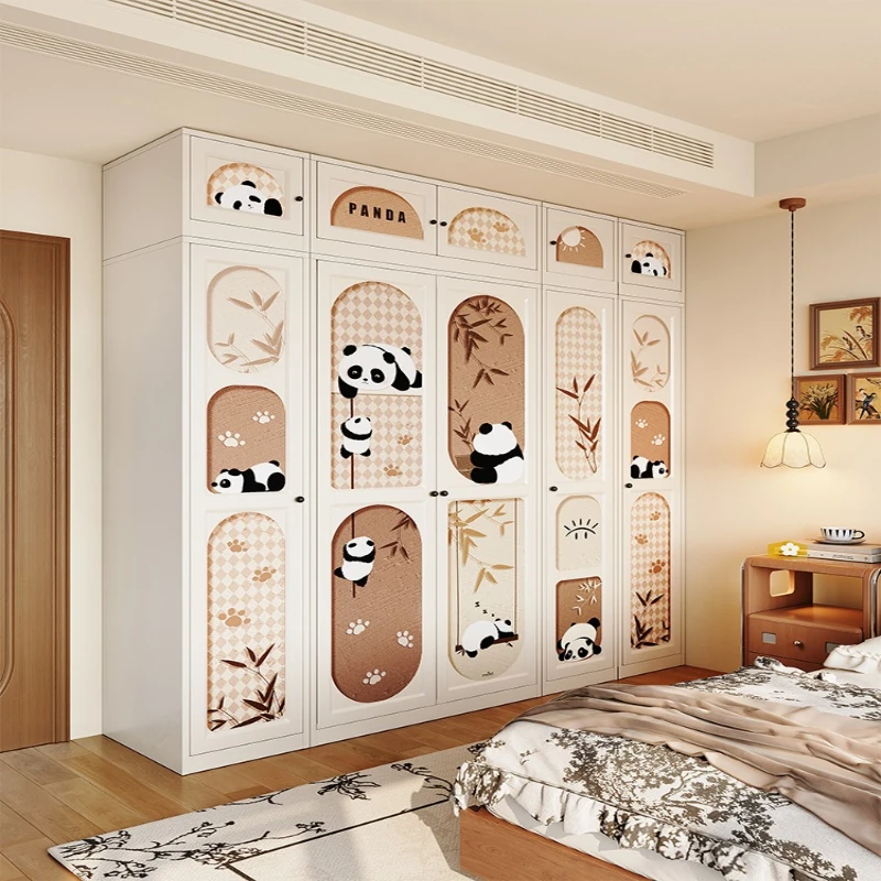 

Stainless carbon steel metal wardrobe antique home bedroom combination