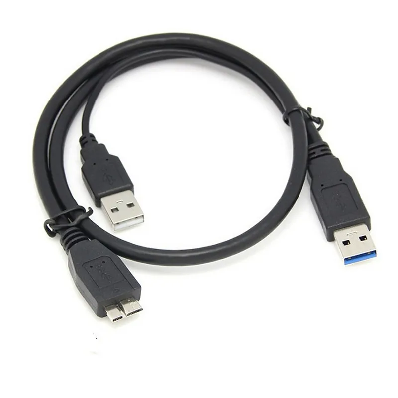 USB 3.0 Male To Micro USB 3 Y Cable with Extra usb Power USB3.0 Male To Micro USB3.0 B Male Adapter Cable For HDD Hard Drive New