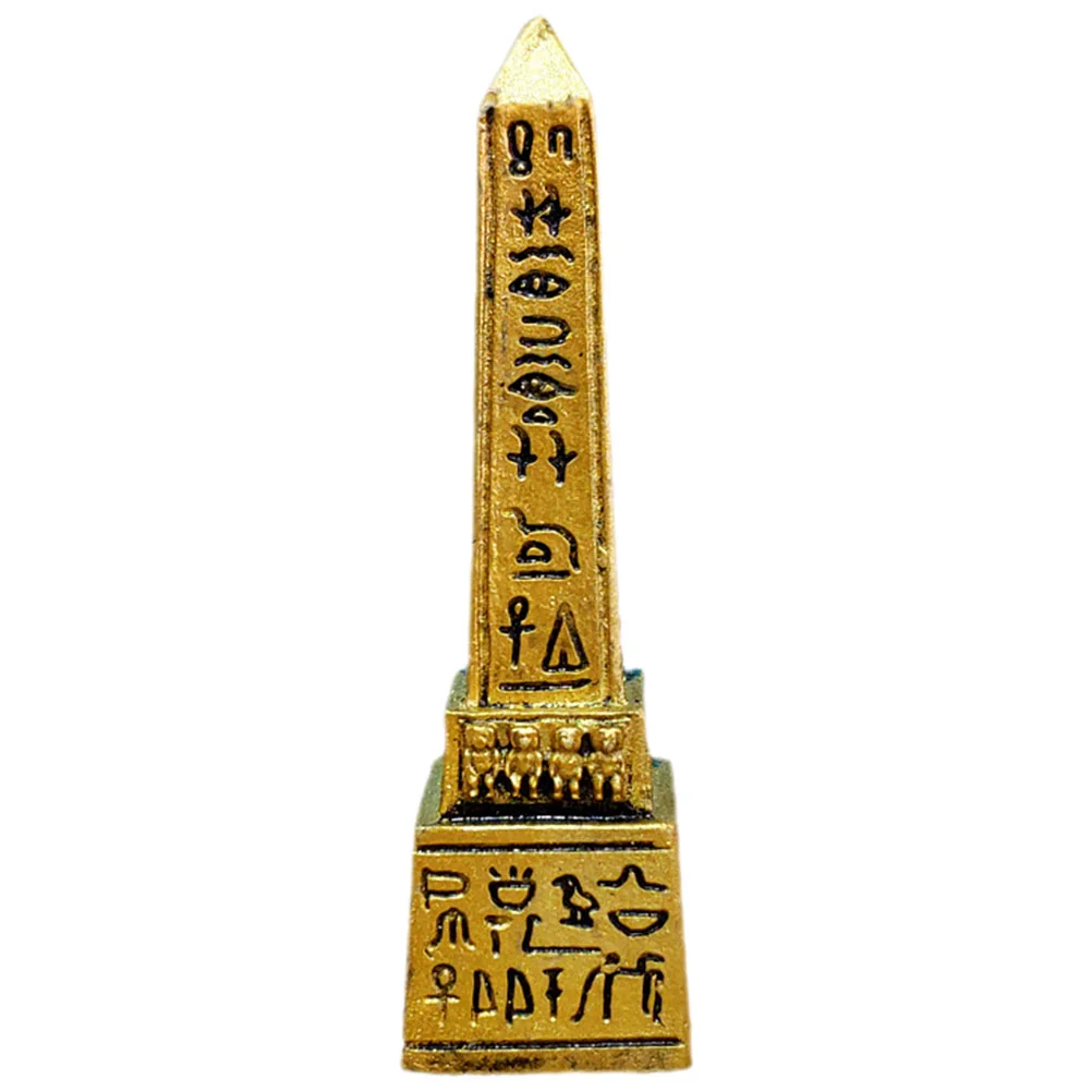 Egyptian Obelisk Psychological Sandbox Desktop Tower Decor Figurine Ornament for Home