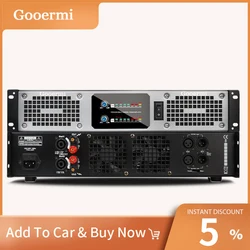 Gooermi DR200 2 Channel Audio Digital Power Amplifier High Quality With Gain Knob Large Screen Display For Stage