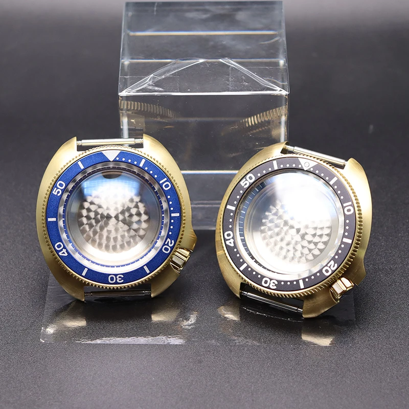 

Gold 44mm Watch Cases Mod SKX 6105 Stainless Steel Sapphire Glass For Seiko NH35 NH36 NH34/38 SKX007 SKX013 Movement 28.5mm Dial