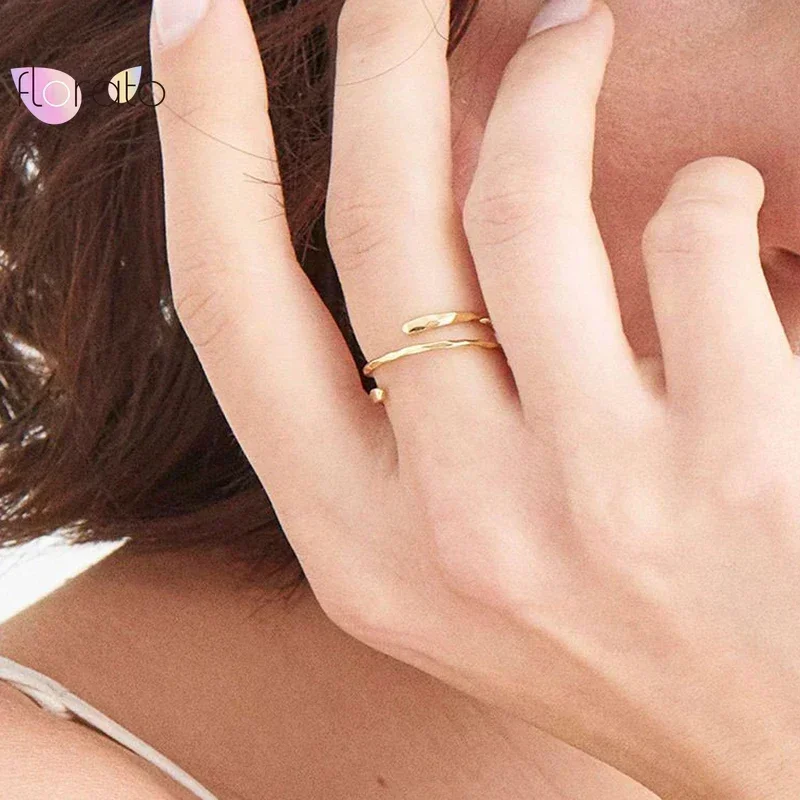 Women's 24K Gold Plated Adjustable Open Hug Ring