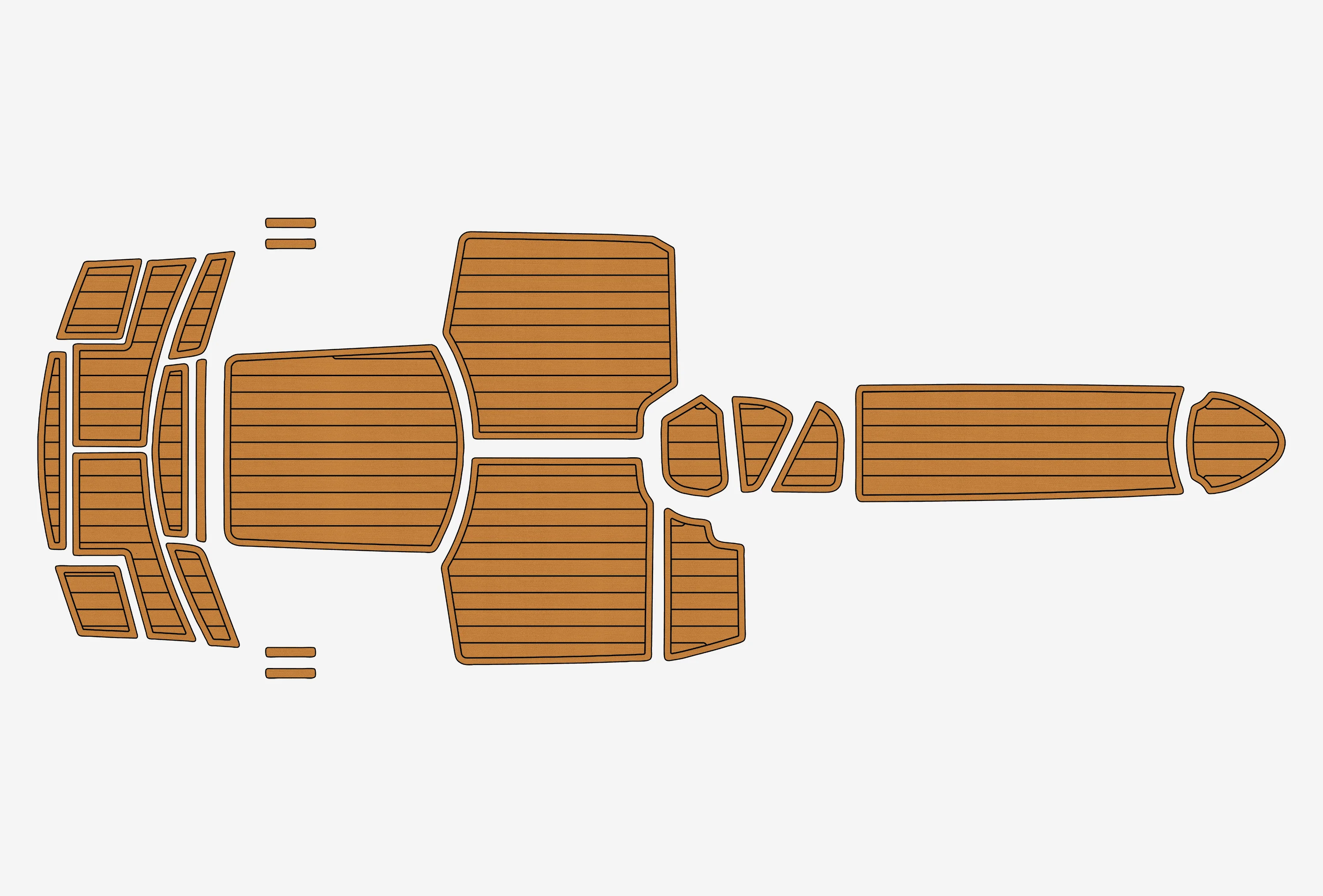 2005-2011 بيلا 640 تيار مستمر 1/4 "6 مللي متر إيفا رغوة عدم الانزلاق بولي كلوريد الفينيل خشب الساج التزيين البحرية حصيرة سيديك أكوا السجاد أرضية بحرية #1
