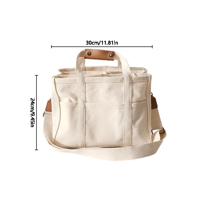 Fashion Multifunctional Mother And Baby Shoulder Crossbody Handbag Tote Canvas Stroller Mum Bag Canvas Bag