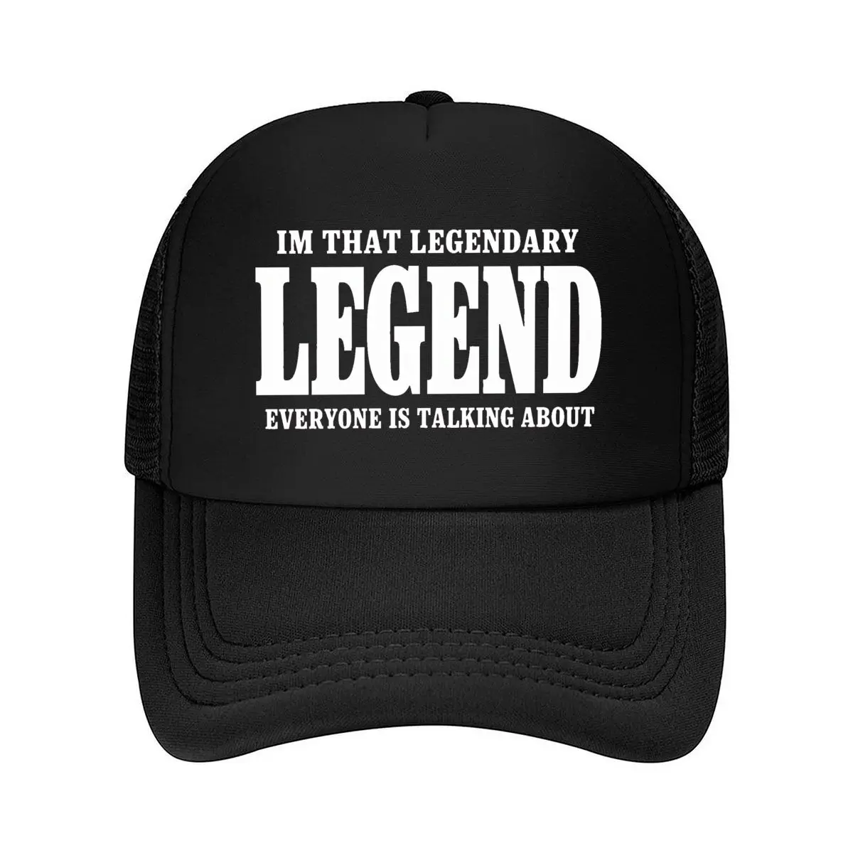 Legendary Person Quote Typography De Mesh Baseball Cap Hip Hop