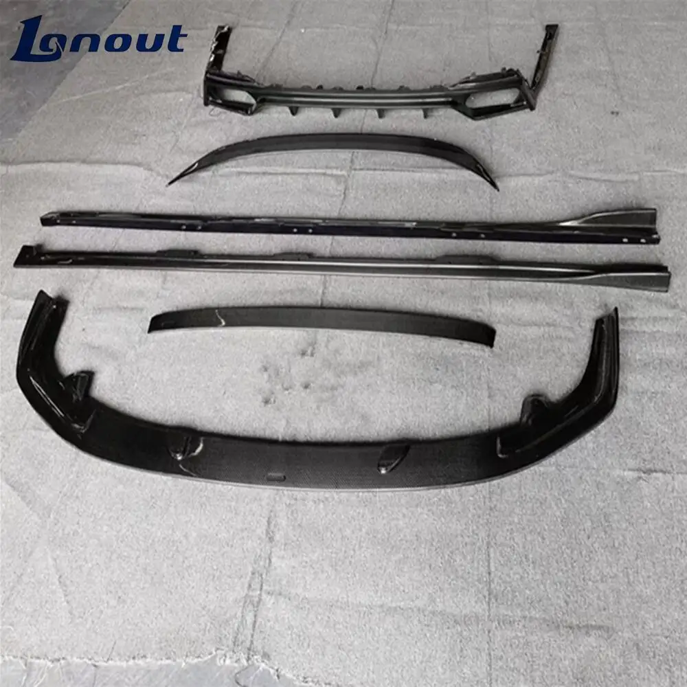 Adapted for Lexus LS500 Upgrade AIM Style Dry Carbon Fiber Body Kit Bumper Lip Side Skirt Trunk Spoiler Roof Wing