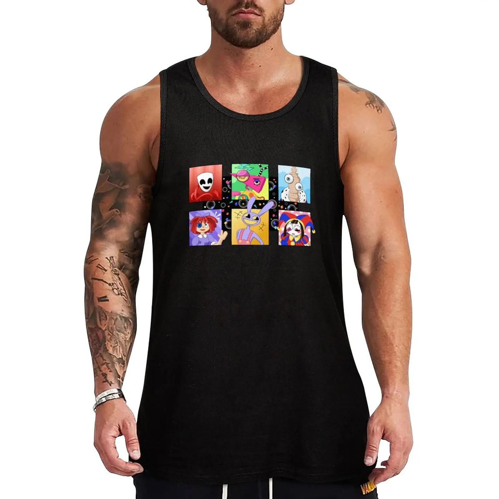 

The Amazing Digital Circus Tank Top Men's sleeveless gym shirts Men's clothing summer