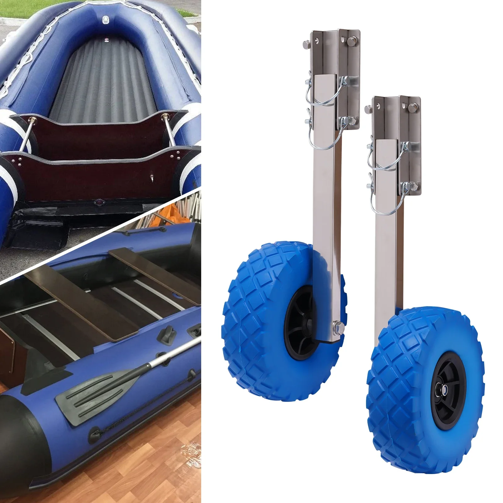 Simple Trailer for Inflatable Boat Foldable Small Easy to Assemble Launching Wheel for Short Distance Beach Moves