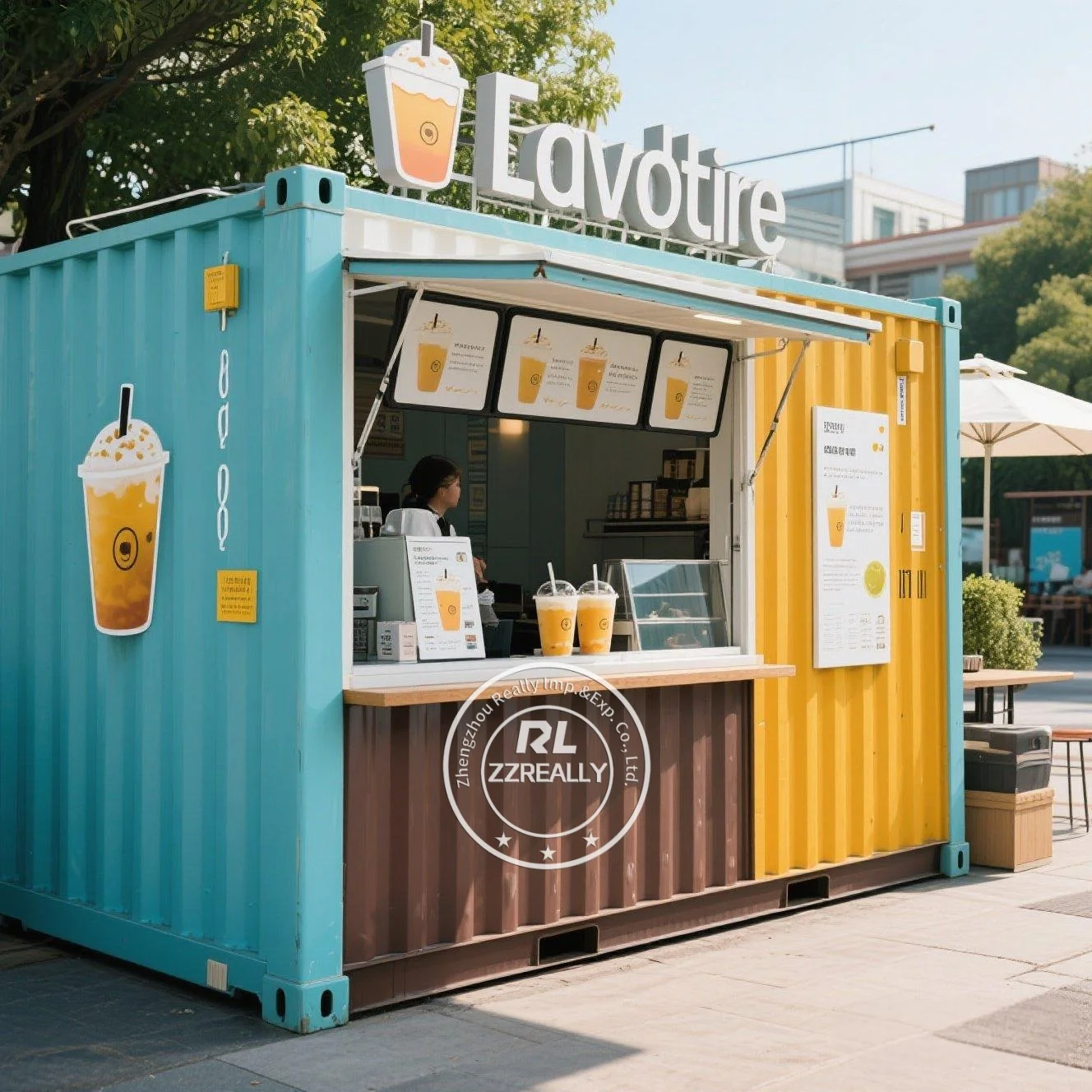2025 Customizable Container Bar Fast-food Restaurant Convenience Store Kiosk Booth Mobile Container Bar With Kitchen