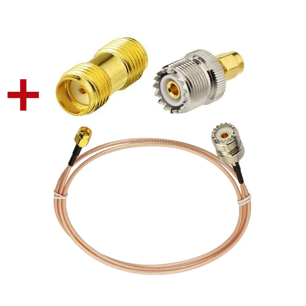 SMA-Female To Female Adapter /SMA Male To SO239 (UHF Female) Straight-through Adapter For Baofeng Walkies-Talkie Antenna