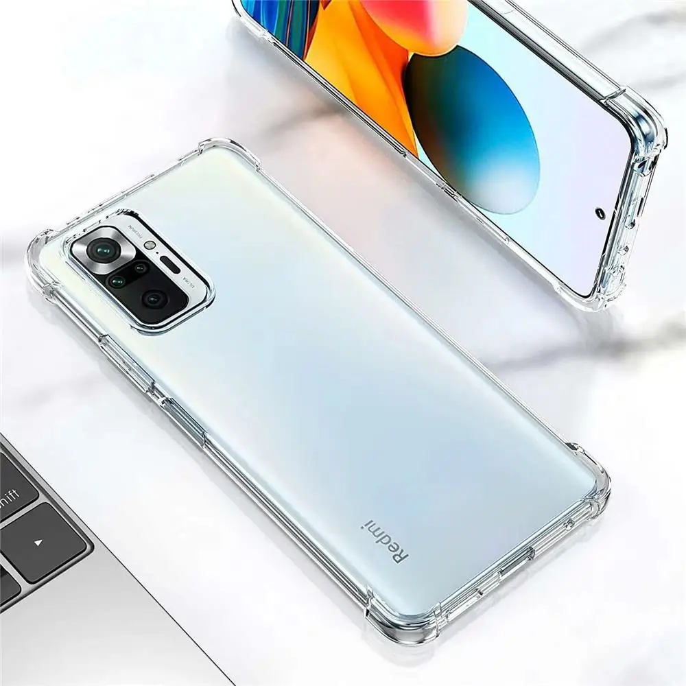 Klare Hülle für Xiaomi Redmi Note 12 11 10 9 Pro Plus Redmi 12c 10a 10c 9a 9c 9t Ultradünne stoßfeste Silikon-Schutzhülle mit weicher Rückseite – Detail 6