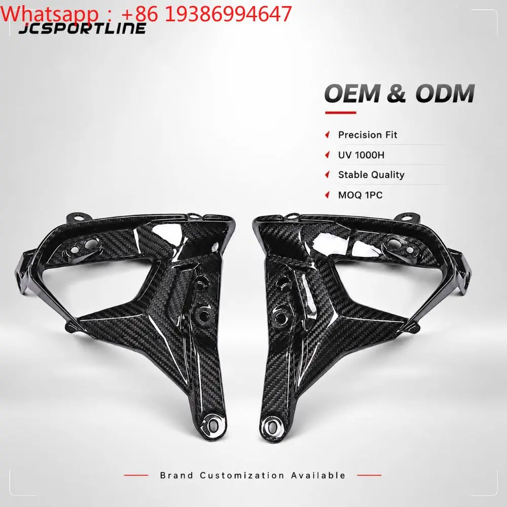 For Carbon Fiber Side Panel Inner Covers for Triumph Street Triple 765 RS 2017-2021 Glossy Twill Weave