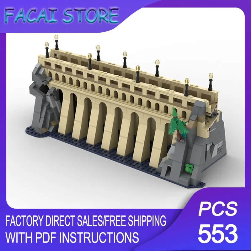 

Movie Model Moc Building Bricks Modular Magic Castle Viaduct Bridge Model Technology Block Christmas DIY Toy Construction Gift