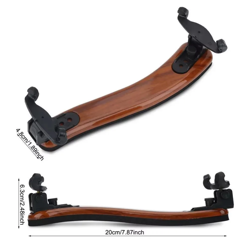 1P New Violin Shoulder Rest 3/4-4/4 Full Size Adjustable Professional Maple Violin Shoulder Rest Accessories Tuner Luthier