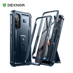 For Samsung Galaxy A34 5G Case 6.6 inch 360 Full-Body Rugged Holster & Kickstand Shockproof Case with Built-in Screen Protector