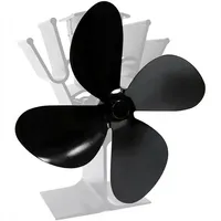 1pc Replacement Fan 4 Blades For Heat Powered Stove Fireplace Fan Leaf Heat Powered Wood Stove Aluminum Alloy Fan Accessories