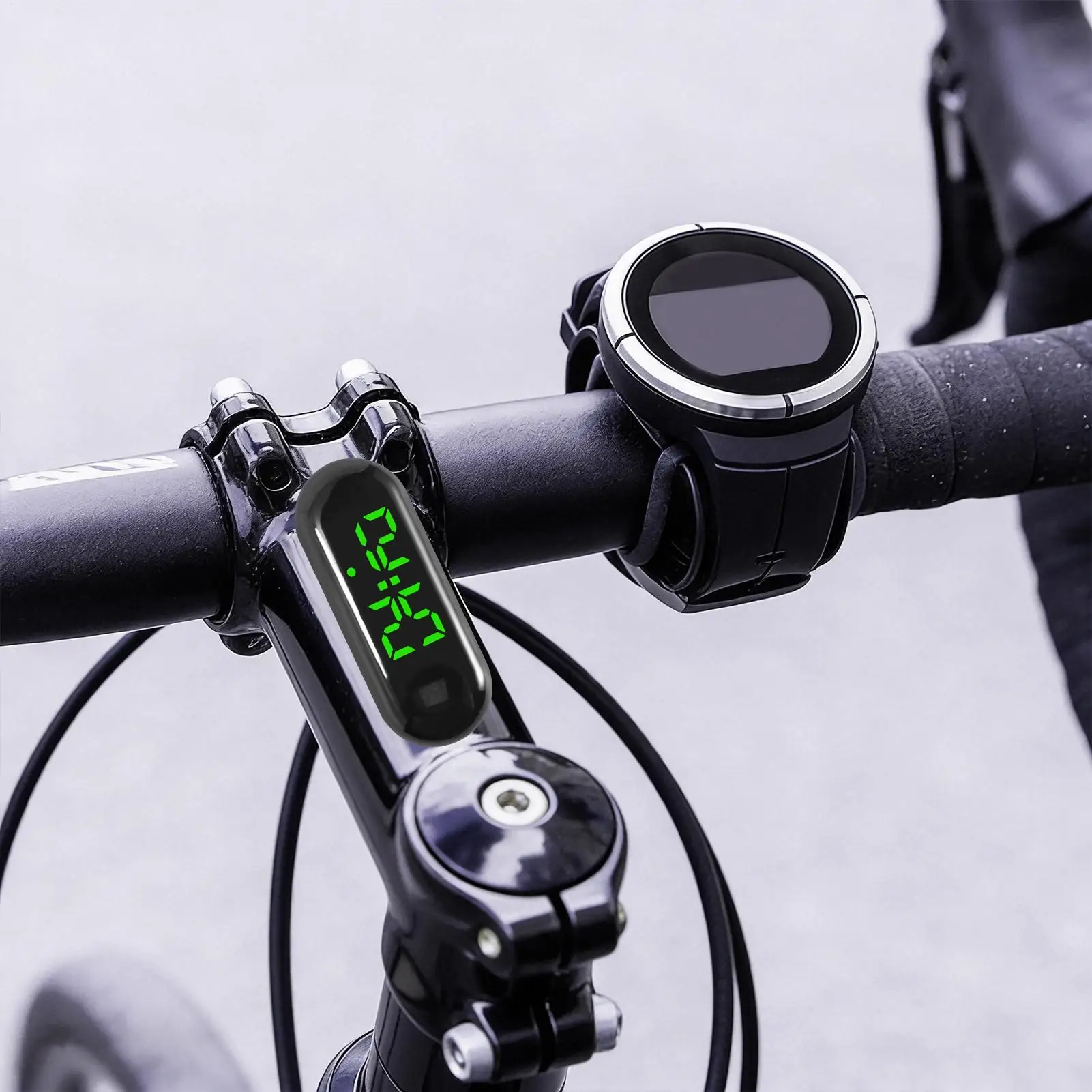 

1 шт. Маленькие цифровые часы, водонепроницаемые, светящиеся, миниатюрные, на клейкой основе, для седана, грузовика, минивэна, мотоцикла, велосипеда, поездок на работу и путешествий