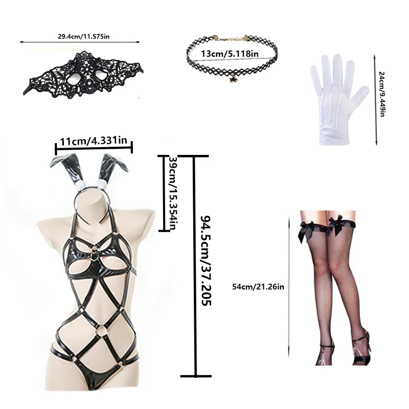 PESENAR Bunny Girl-Kostüme eignen sich für Bunny Girl Cosplay, Ostern oder Bunny Girl-Mottopartys, Karneval, Halloween usw